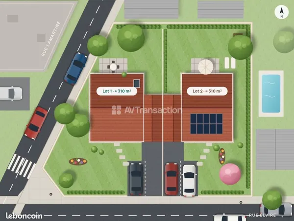 GENAS - RARE - Terrain à bâtir 310 m² - Secteur résidentiel rech