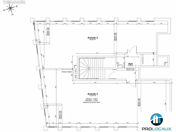 BUREAUX 90 m² LE PONT DE CLAIX