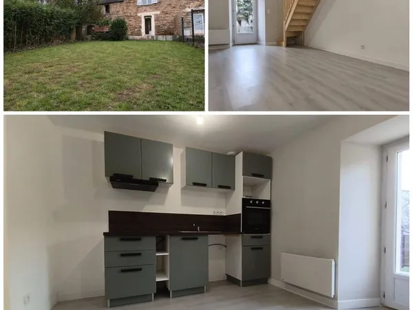 Maison T3 70m² - 2 chambres - jardin - centre bourg - gare à pied - DPE C