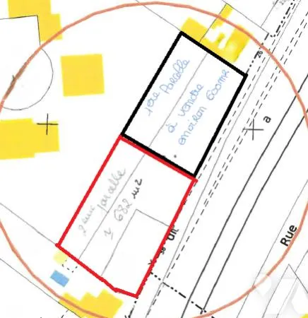 Terrain 600 m²