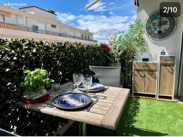 Golfe-juan - 2 pièces 45 m² - terrasse -