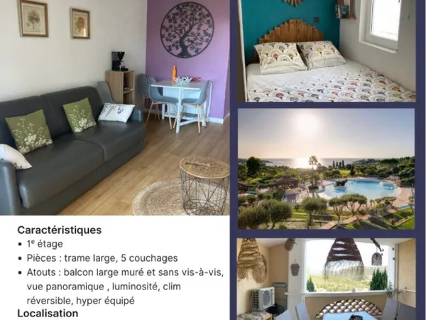 T1 26 m2 + balcon 8 m2 Cap Estérel village