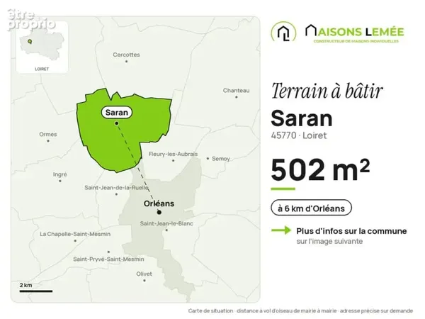 Terrain à bâtir 502 m² à Saran