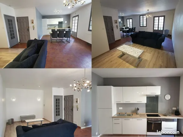 Appartement T4 meublé , avec jardin et terrasse, proche Cité et centre-ville