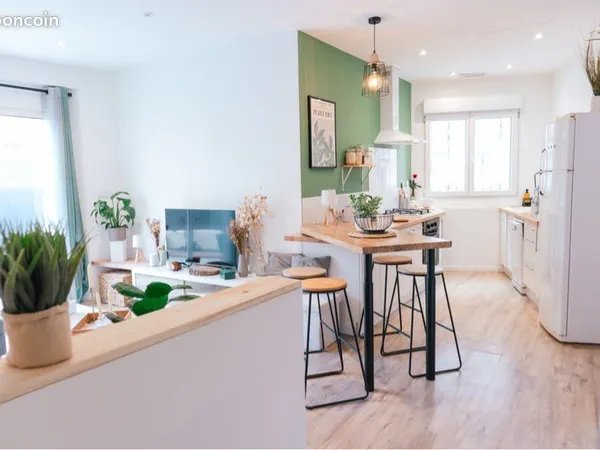 T3 Meublé Rénové 60 m² + Jardin privatif 50 m² & Cuisine d'été - Climatisation (DPE C)
