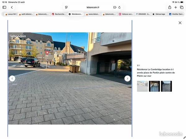Place de parking Plérin centre dans une résidence de qualité et securise