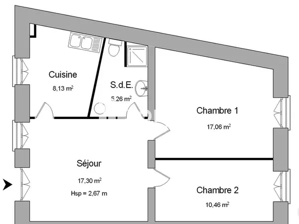 Appartement Location Melun 3p 58m² 845€
