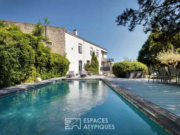 Maison bourgeoise rénovée avec piscine sur les bords de Saône