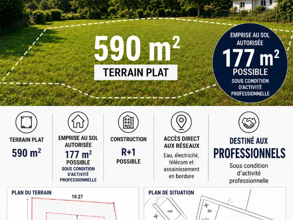 Terrain 590 m²
