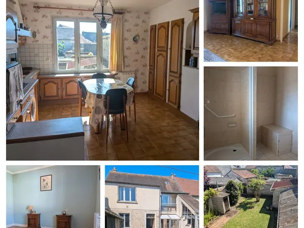 Maison de ville avec jardin + dépendances - Fort potentiel - Centre Pussay