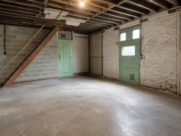 Maison semi-individuelle en village de campagne, 5 chambres possibles, garage, parcelle de 997 m2, a