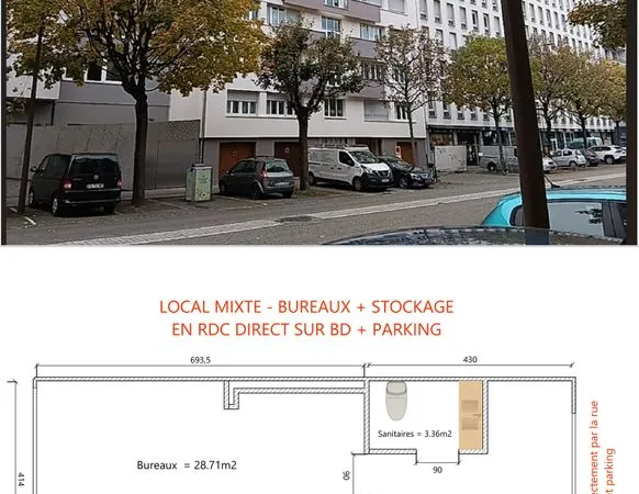 A saisir -direct proprietaire - superbe local mixte
