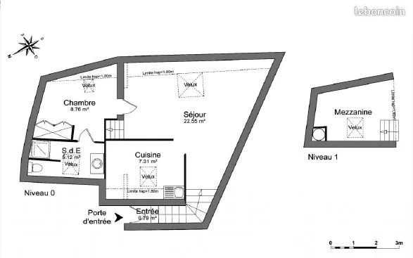 Location meublé F2 Orsay procheRER