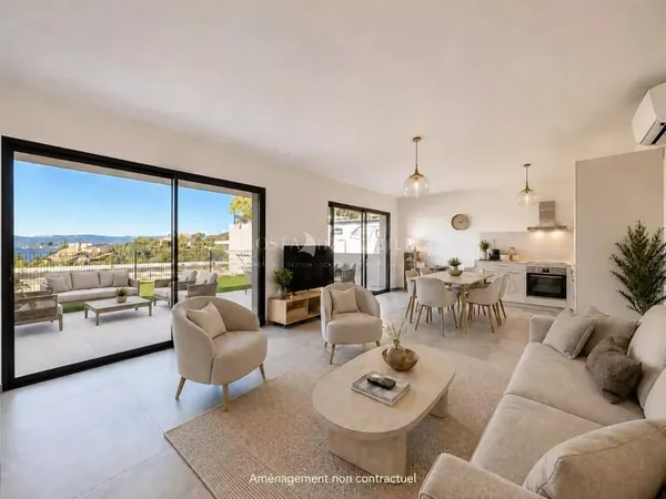 À vendre - Appartement T3 de 75 m² avec vue mer et jardin