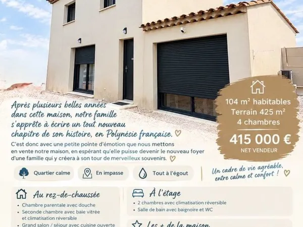 Maison dans quartier calme