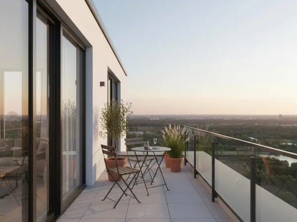 Dernier étage - 4 pièces d'exception avec grand balcon et vue dégagée - Expo Sud-Est - 2 Parking