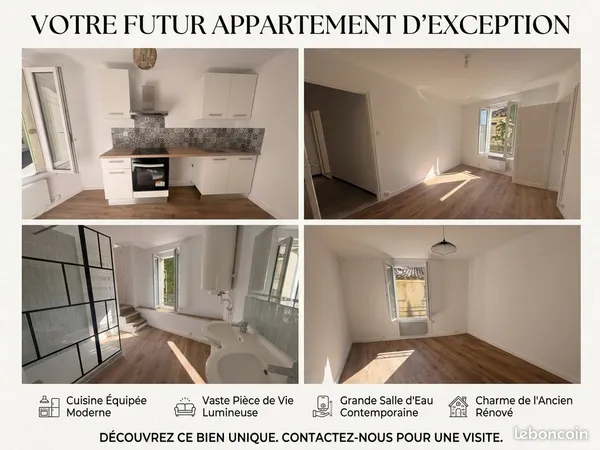 T3 lumineux et renové ,calme et idealement situés a Aigues-vives