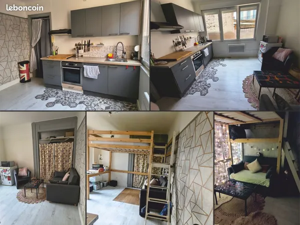 Appartement F1 Lille Centre avec cour extérieure privé et cave