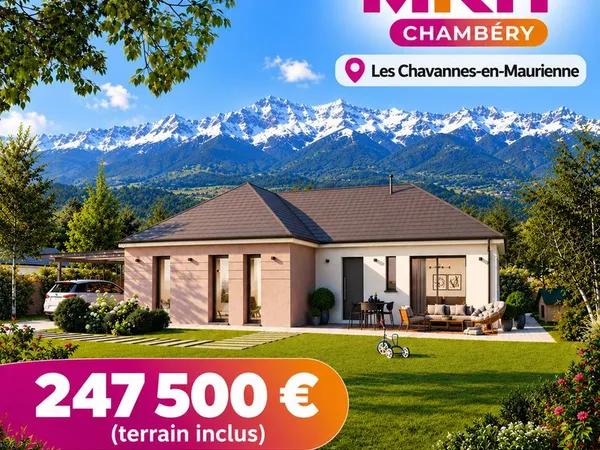 Maison neuve 95m² - 3 chambres (Terrain 605m²)
