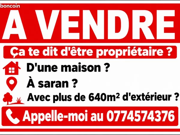Pavillon de 640m2 d'extérieur en l'état