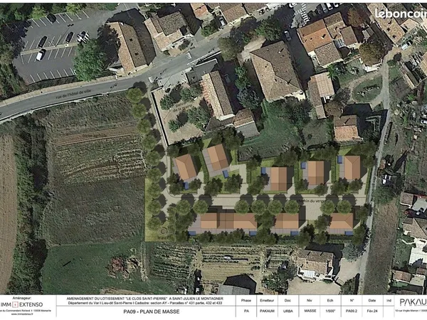 Terrain viabilisé dans lotissement centre village