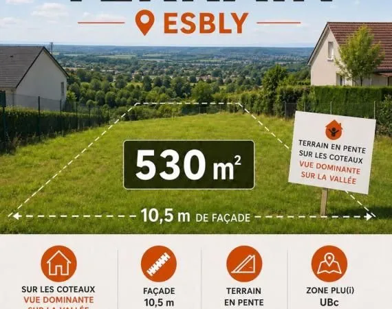 Terrain 530 m² Esbly