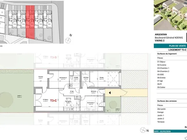 Maison 3 pièces 74 m²