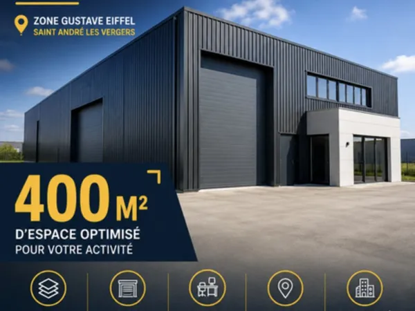hangar 400 m2 industriel