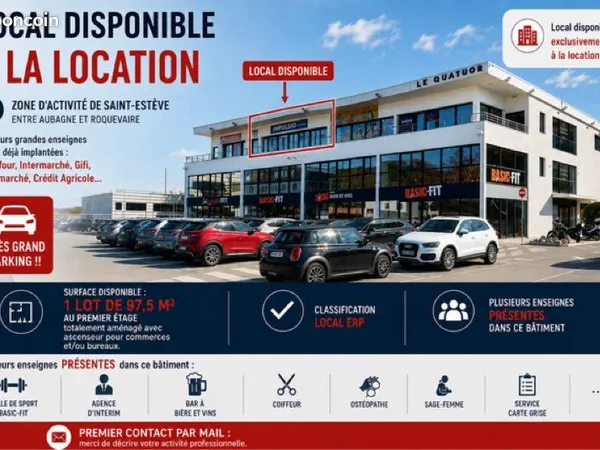 Local Commercial ZA Saint Esteve Roquevaire