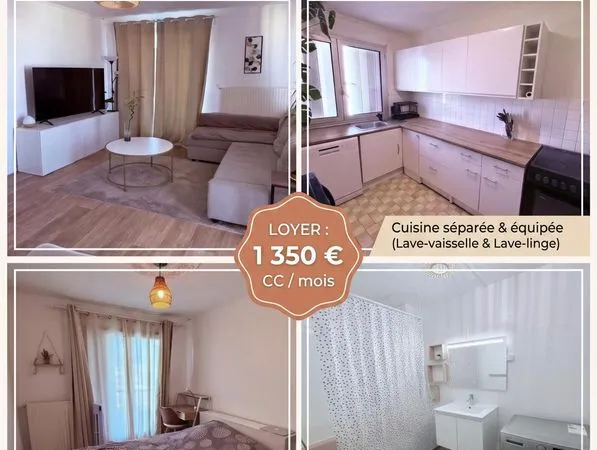 T3 meublé de 62 m² avec balcon et parking - Chelles (Quartier Gambetta)