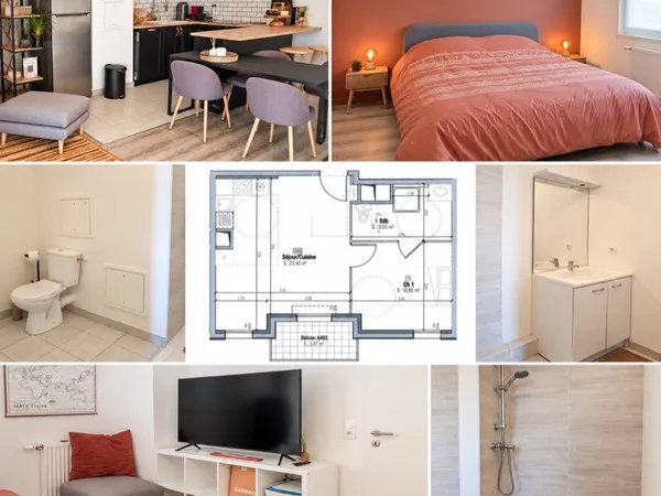 Appartement 2 pièces avec place de parking