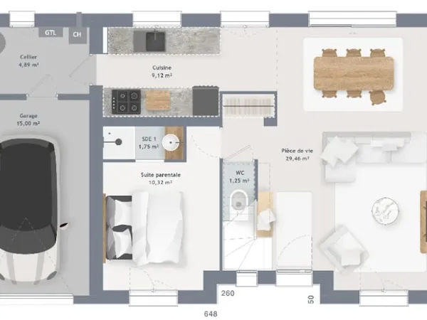 Maison neuve 6 pièces 105 m²