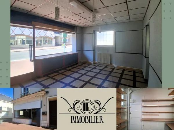 Local commercial avec espace stockage et parking