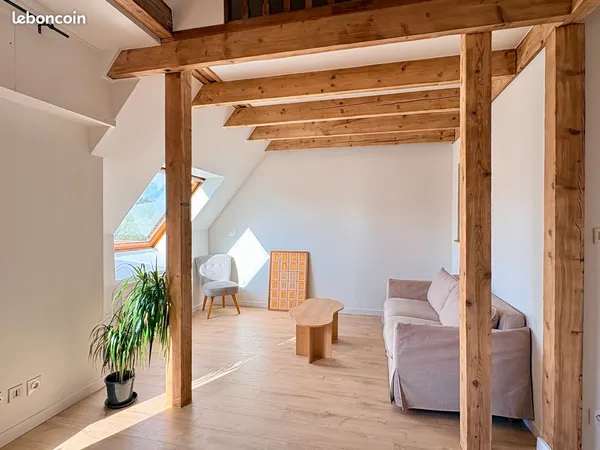 🏡 À louer - Charmant 2 pièces meublé en duplex avec balcon et vue sur la cathédrale - Neudorf