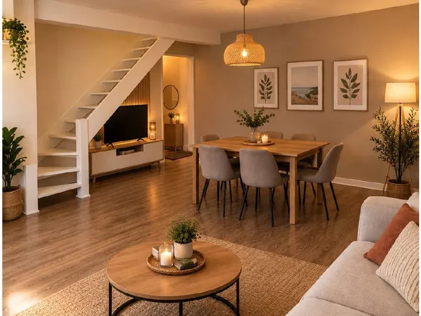 Duplex 2 pièces 49 m² 2 Pièces · Entièrement rénové avec goût · Quartier Saint-Pierre