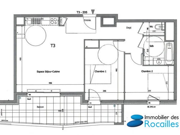 APPARTEMENT T3 MEUBLE - REIGNIER ESERY