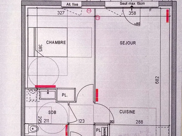 Appartement 2 pièces 45 m²