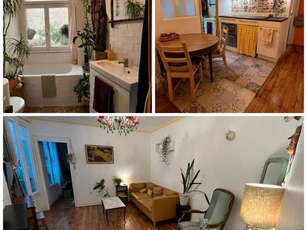3 pièces meublée 50 m² Paris 20eme