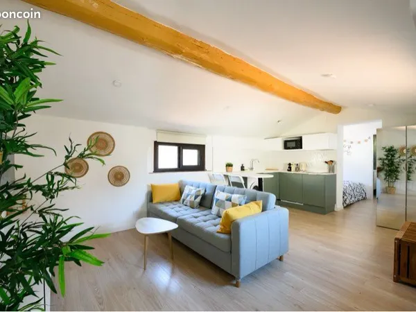 T1 Bis meublé 31m² refait à neuf, internet inclus, 1 min Cours Mirabeau