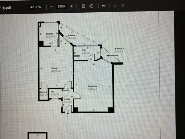 Vente appartement 2 pièces