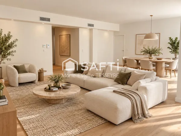 Saint Augustin - Élégant T4 de 137,9m2 entièrement rénové avec patio de 30 m² et garage de 15m2