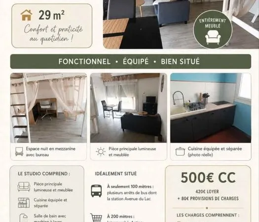 Location appartement 29m² Dijon