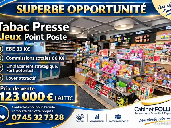 Fonds de commerce 60 m² Wimmenau
