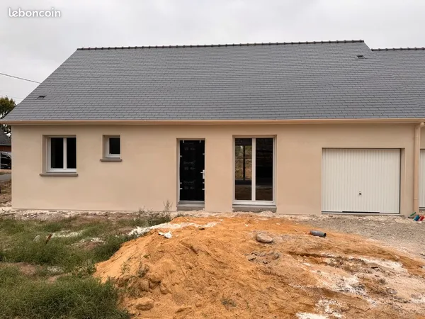 Maison plain-pied 83 m² - 3 chambres + garage - Beaufort-en-Anjou
