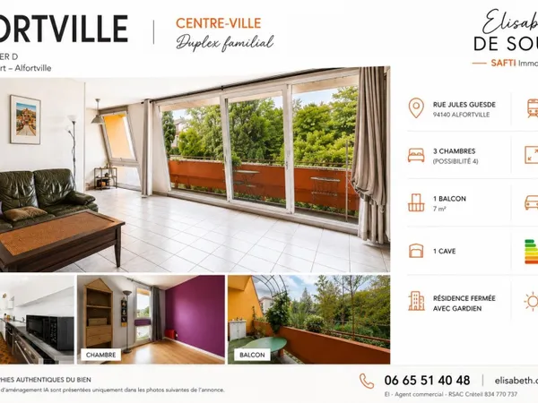 DUPLEX FAMILIAL AVEC BOX ET BALCON