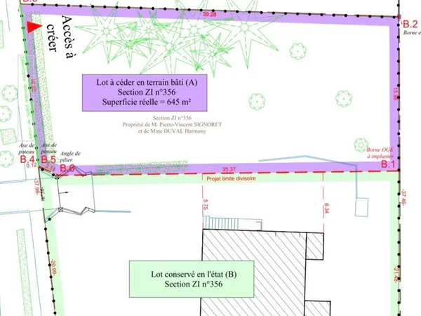 Terrain constructible 645 m2