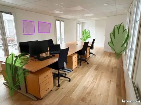 Paris 2e - Postes de travail équipés - 350€ HT/mois