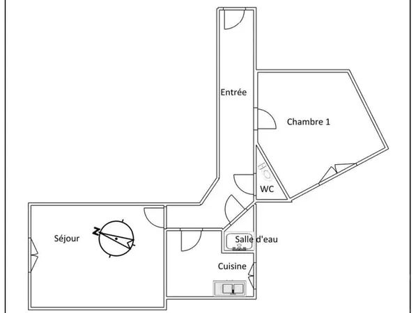 Appartement 2 pièces 37 m²