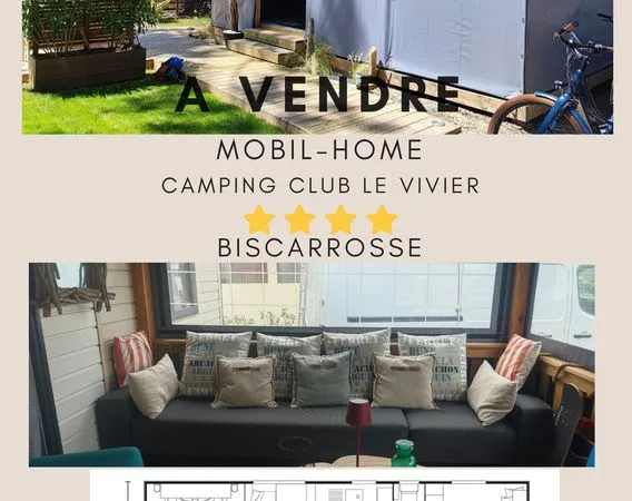 Vente mobil home Biscarrosse-plage
