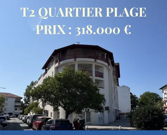 Appartement duplex T2, box souterrain, secteur plage, Hendaye